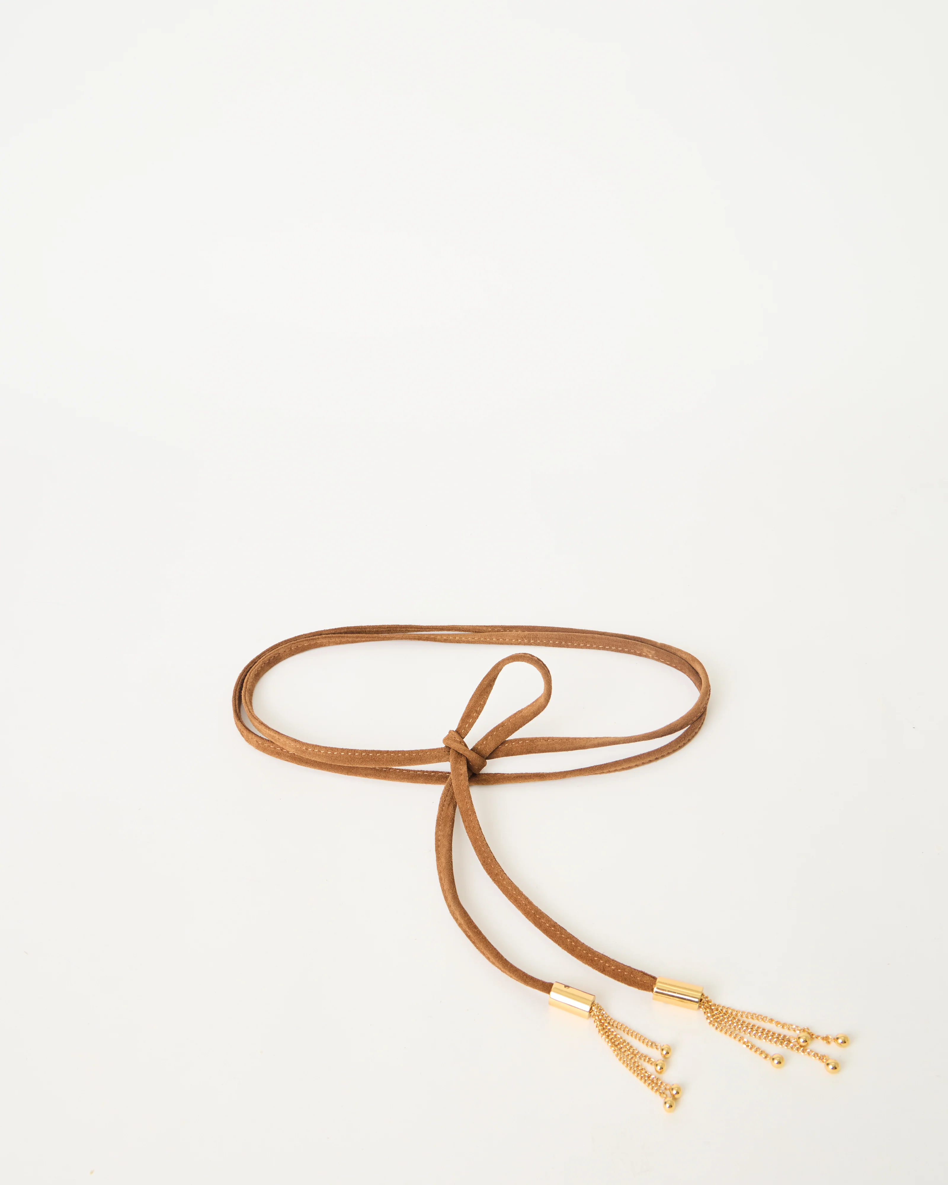 B-Low the Belt Melrose Wrap Suede Belt, Bronze/Gold
