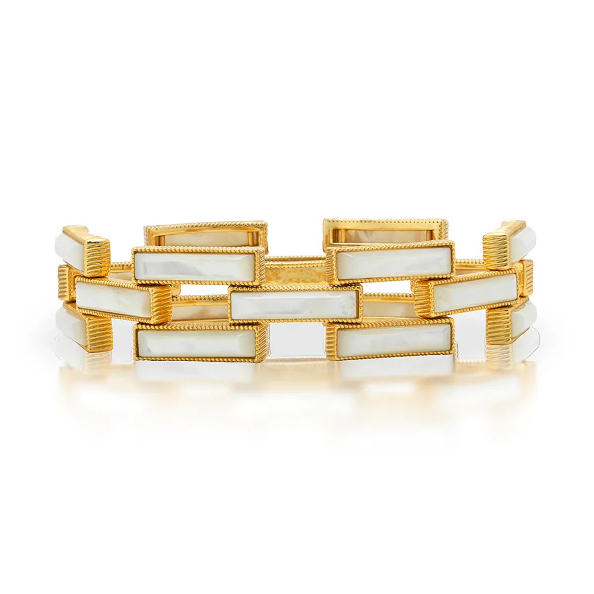 Capucine De Wulf Pathway Link Bracelet, Mother of Pearl