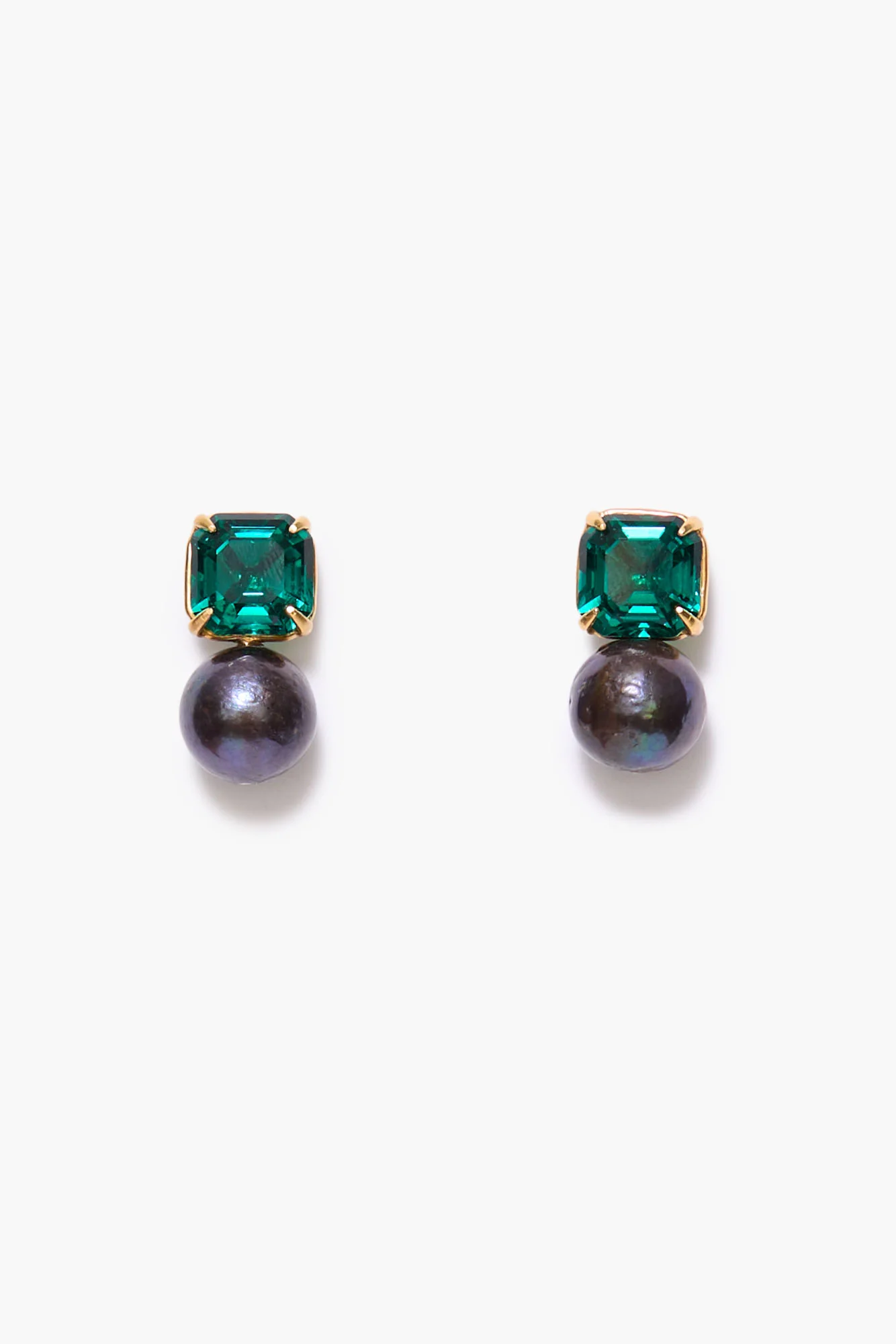 Chan Luu Josephine Earrings, Emerald Crystal