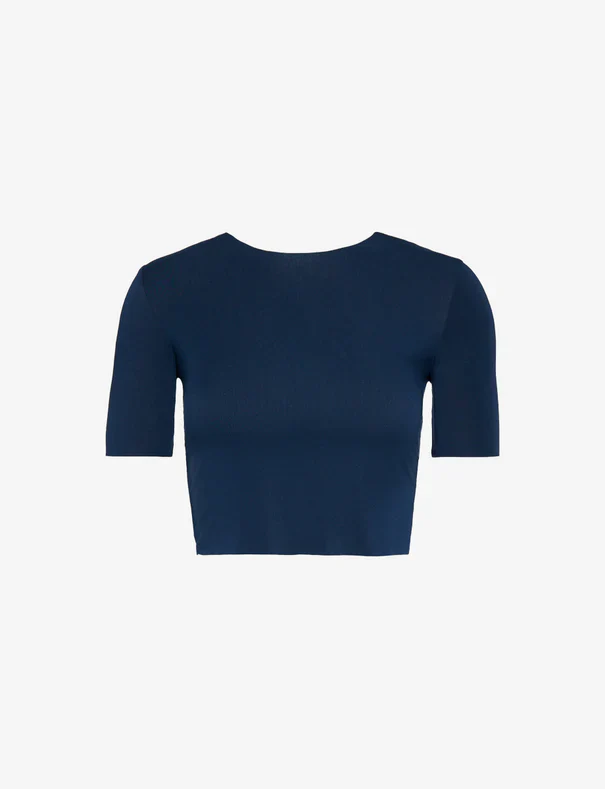 Commando Butter Cropped Tee, Navy - Image 5