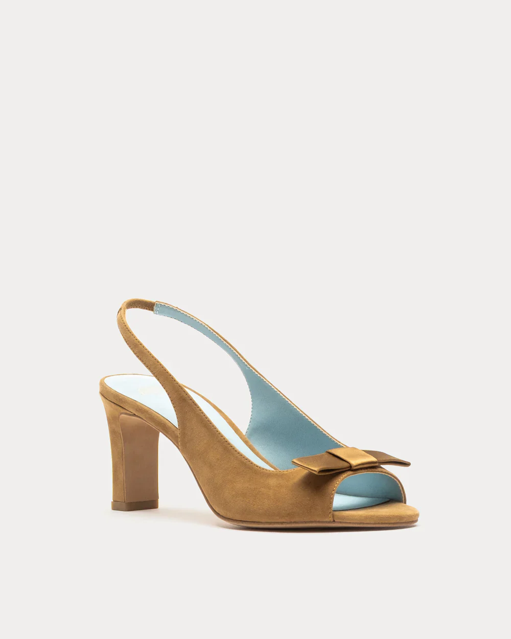 Frances Valentine Reese Slingback with Satin Bow, Camel