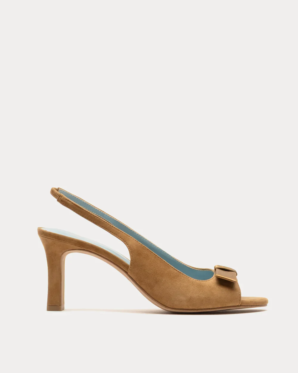 Frances Valentine Reese Slingback with Satin Bow, Camel - Image 2