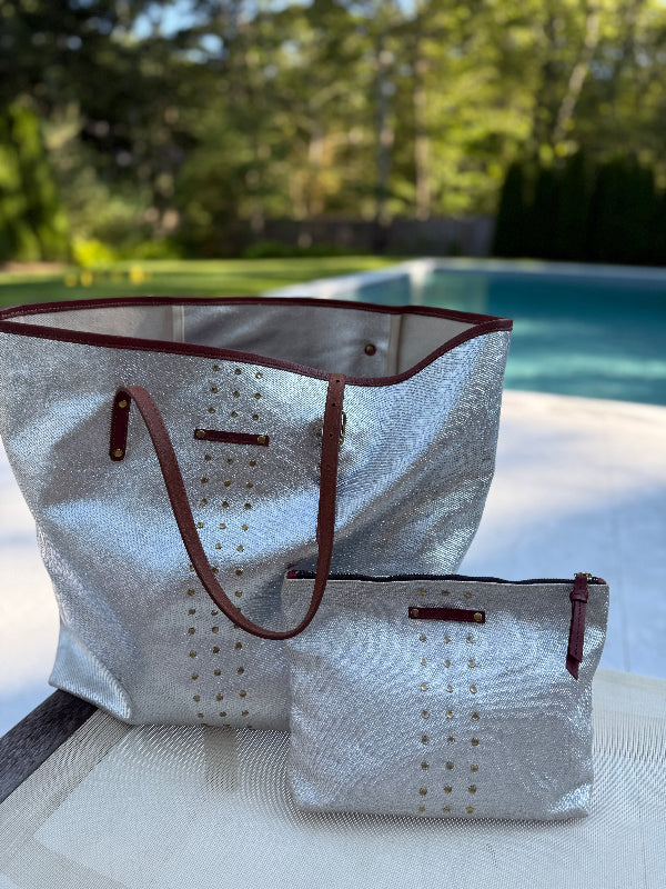 Kempton & Co Medium Pouch, Metallic Twill - Image 3