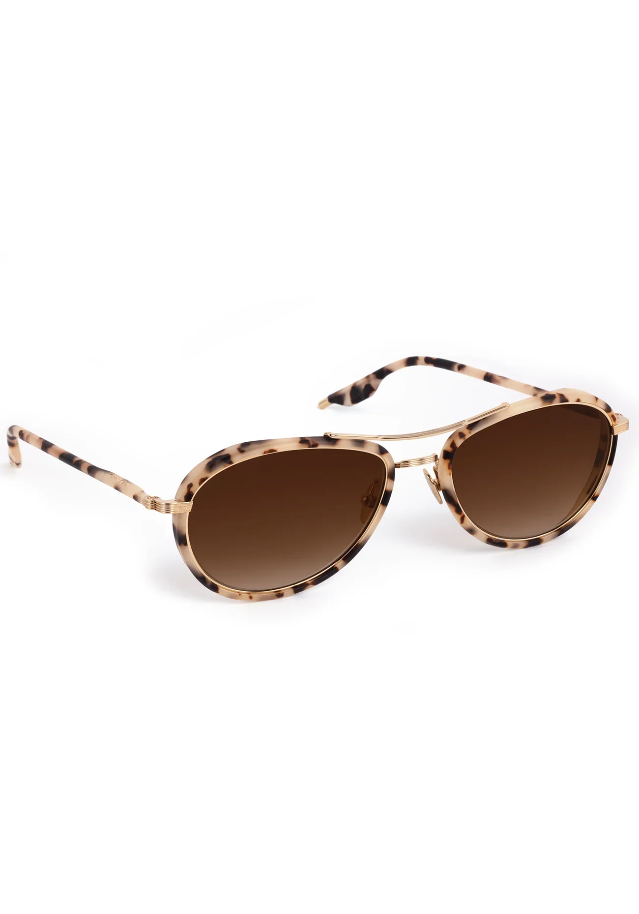Krewe Dallas 18K Titanium + Matte Oyster Sunglasses - Image 3