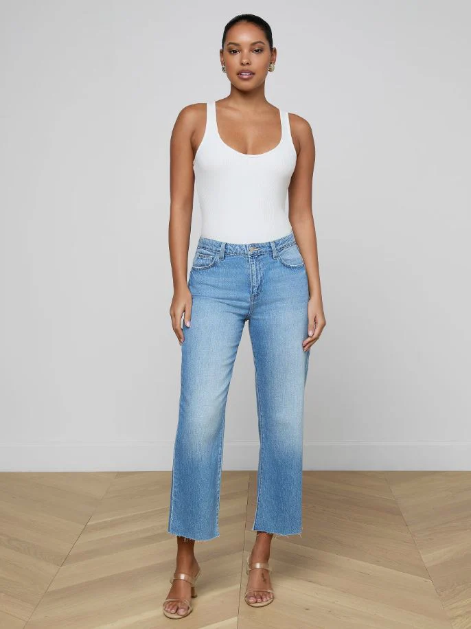 L'Agence Wanda High Rise Crop Wide Leg Jean, Anaheim