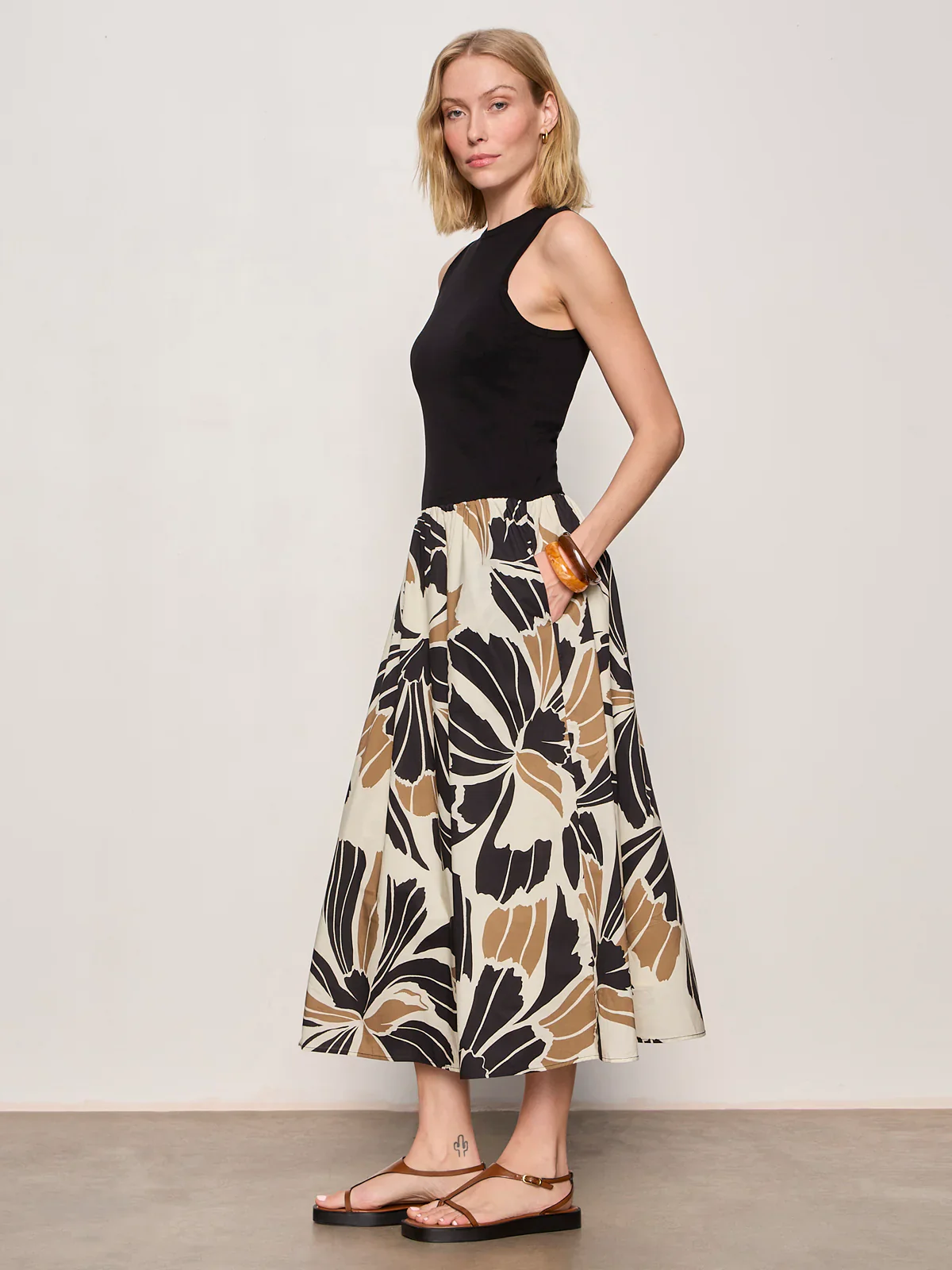 Sanctuary Sandbar Mix Media Midi Dress - Image 5
